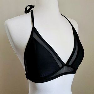 NWT Express Black Bikini Top Mesh Trim size Small